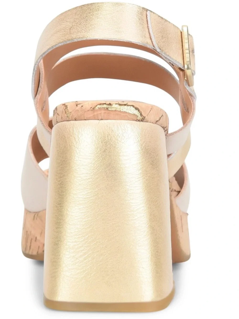 Kork-Ease Women’s Maxi Nude/ Neutral  Gold Combo Platform Sandal Sz 11 NWB